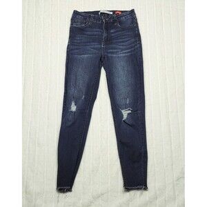 Celebrity Pink The Pice Women's Size 5/27 Dark Wash Distressed Skinny Jeans